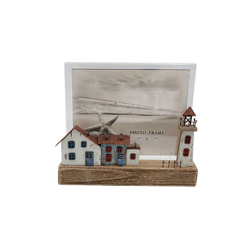Photo frame wooden base acrylic 7'' x 5'' home decoration hot sale double sided