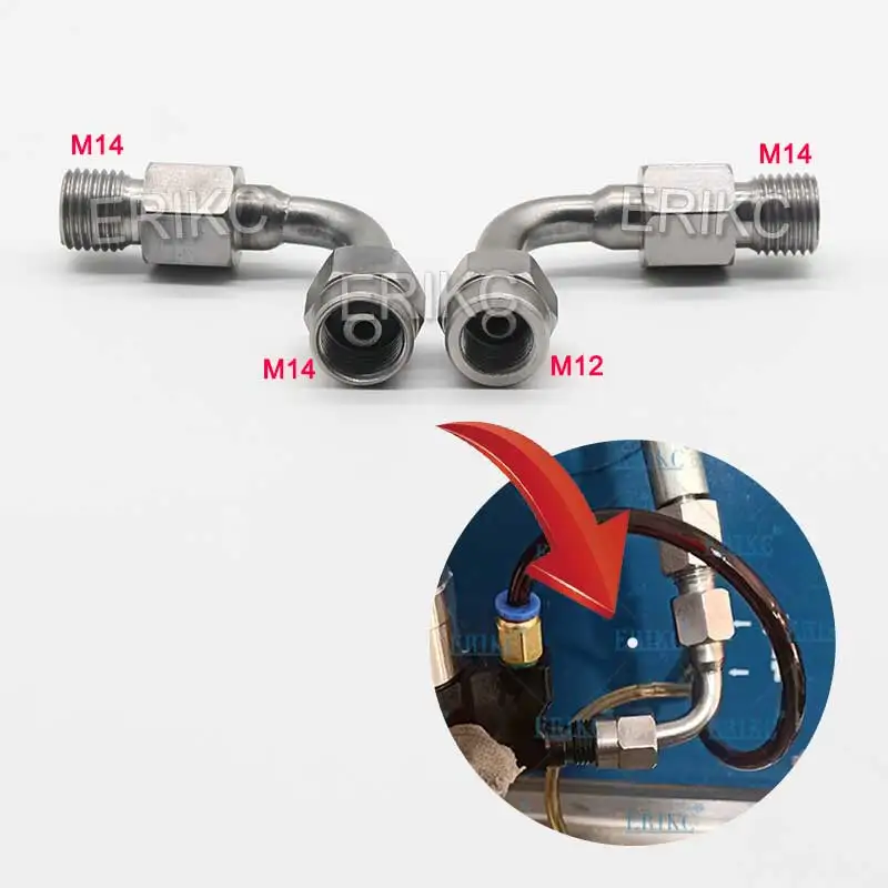 ERIKC Common Rail Tube Conversion Joint Injector Test Bench  Joint Tube for Bosch 120 series, 110 series