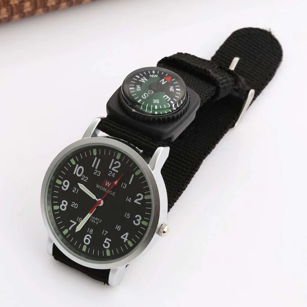 Montres de sport de plein air pour femmes et enfants, montre pour enfants, bracelet en tissu militaire pour garçons, montre pour enfants