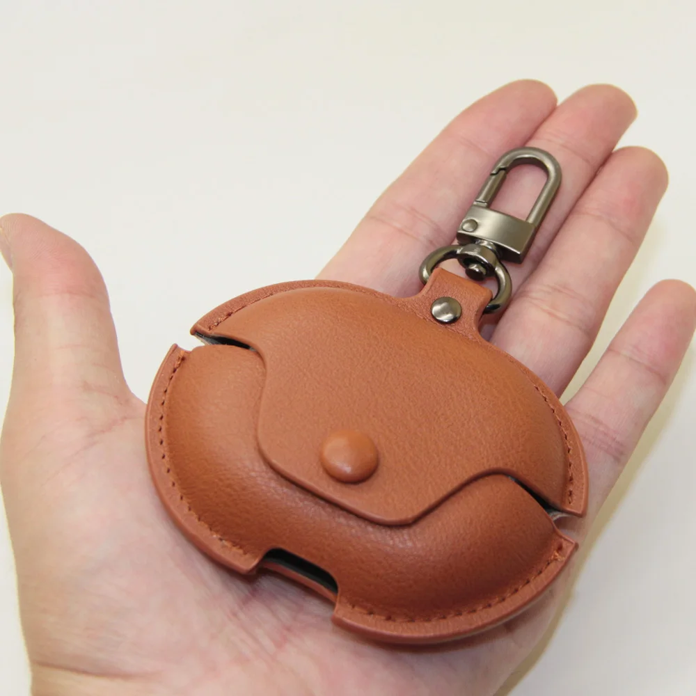 Poyatu couro do plutônio freebuds pro caso para huawei freebuds pro capa de saco de armazenamento de proteção completa com chaveiro anti-perdido