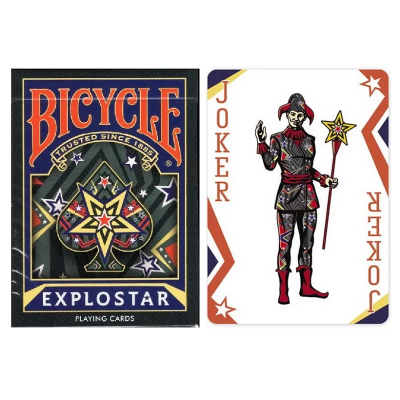 Bicicleta explostar jogando cartas baralho poker tamanho cardiestry uspcc edição limitada jogos de cartas mágicas truques adereços para o mágico