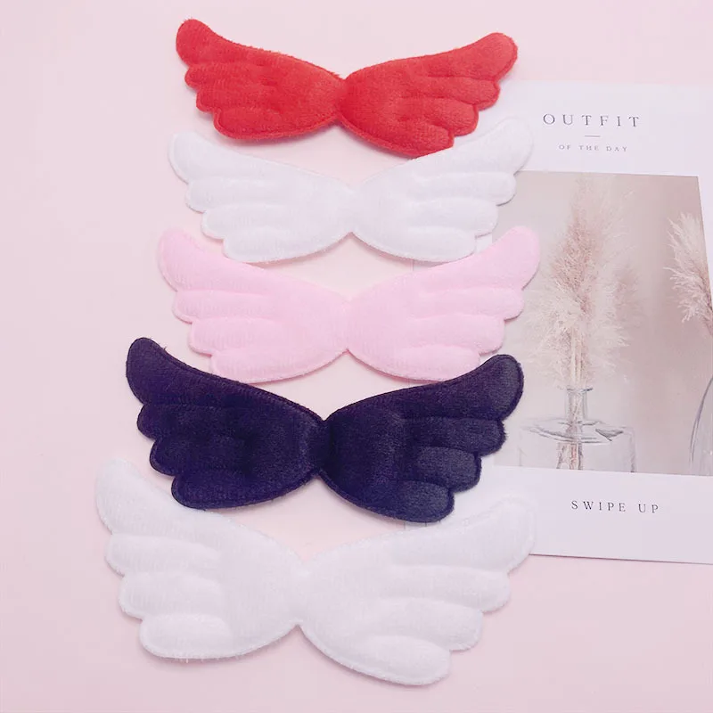 30 Stück/Set, 13,5 x 6 cm, Filz-Engelsflügel-Applikation zum Aufnähen, für handgefertigte Kleidung, Hüte, als Nähzubehör, für DIY-Haarspangen und als Aufnäher. – Detail 6