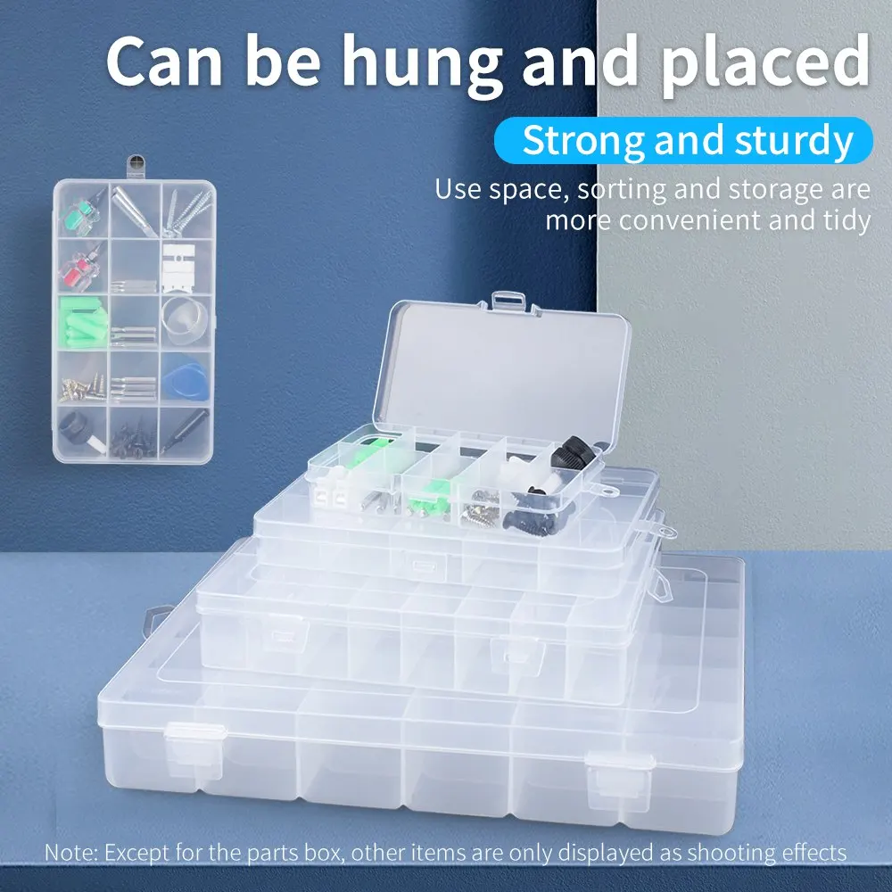 LUXIANZI Transparent Plastic Box  Mobile Phone Small Screw Electronic Parts Hardware Organizing Tool Dustproof Storage Box