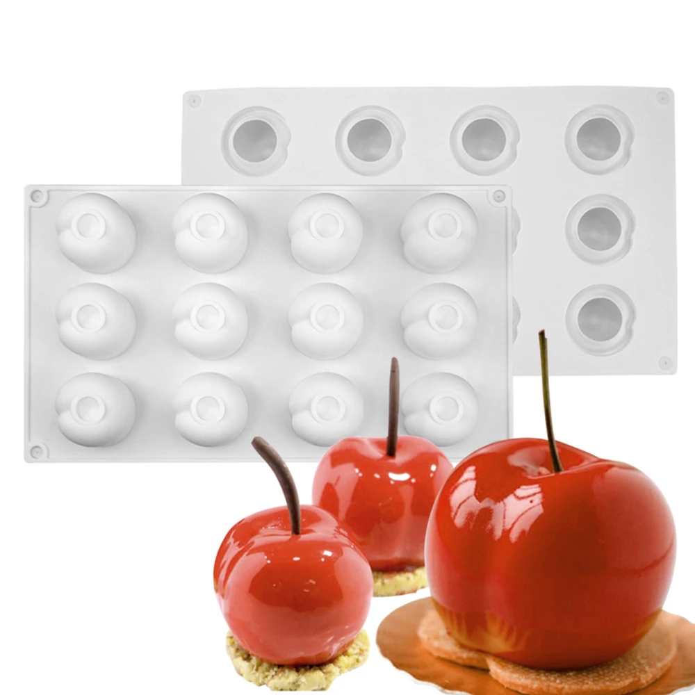 Cherry Silicone Cake Mold 12 Cavity Fruit Mousse Mould Baking Bread Decorating Tools Cakes Non Stick Silicone Mouler