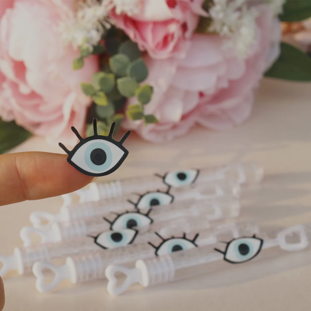 Small Hasma Eye Vinyl decals Wedding party Evil Eyes Bubble tube Stickers Wine glass sticker