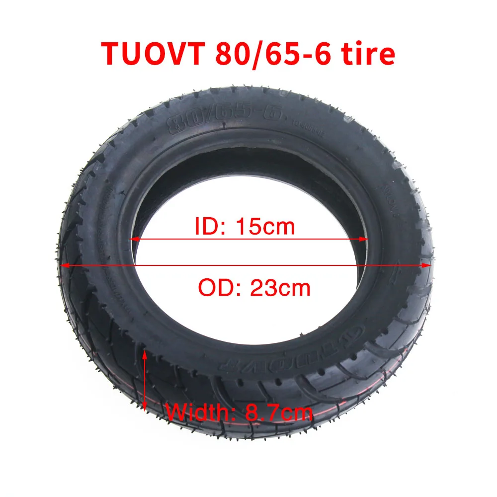 TUOVT 80 / 65-6 Inner and Outer Tire 10 Inch Thickening Tire High Quality 10x3.0 Upgrade Pneumatic Tire Replacement Accessories