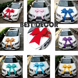 Wedding Car Decoration DIY Just Married Bowknot Ribbon Red Car Bow 4S Shop Showroom New Car Delivery Event Decorative Car Bow
