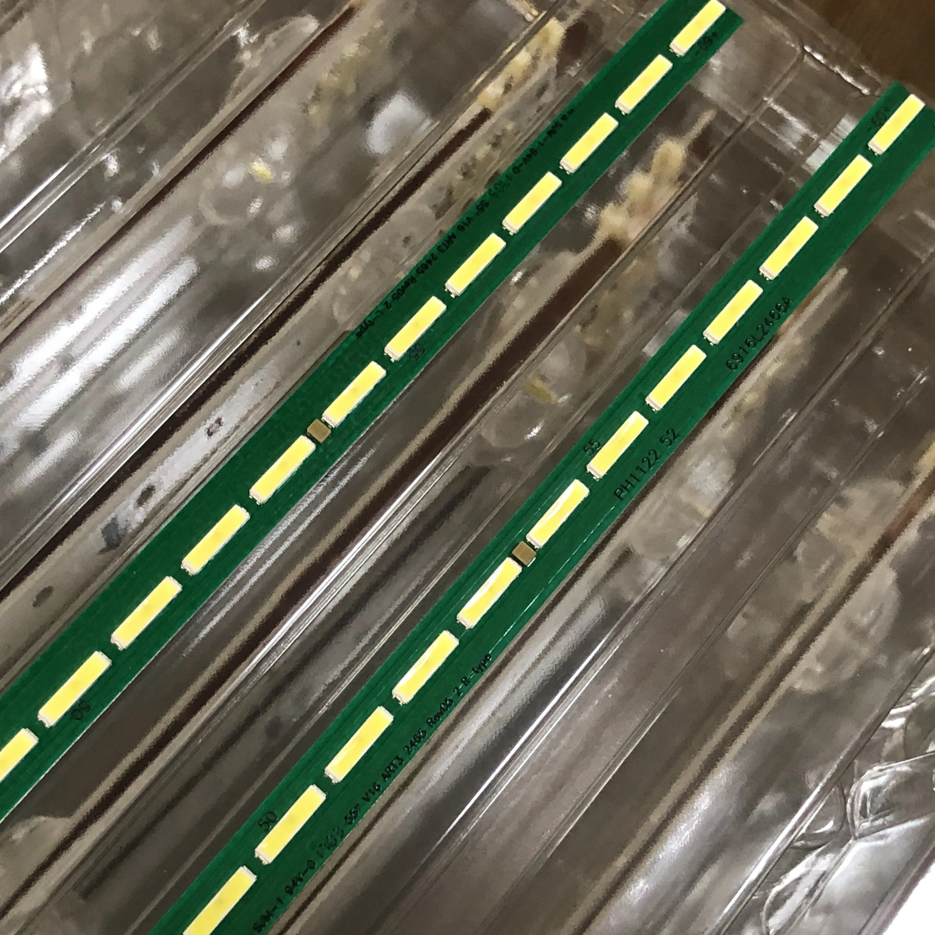 2PCS LED Strip For  55"V16 ART3 2465 2466 6916L-2465A 2466A 55UH664V 55UH650V  55UH651V 55UH652V 55UH671V 55UH770T LC550EQF