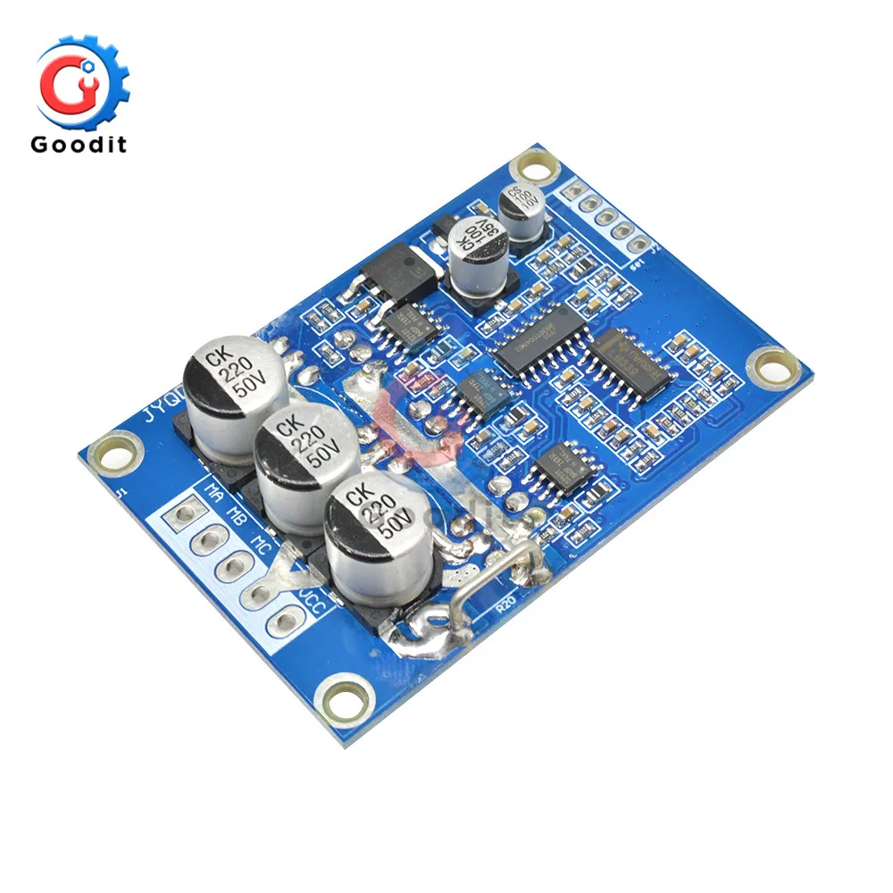 Controlador de Motor de CC sin escobillas, placa de Control de controlador de coche BLDC equilibrado automotriz, sin Hall, DC 12V-36V, 500W PWM