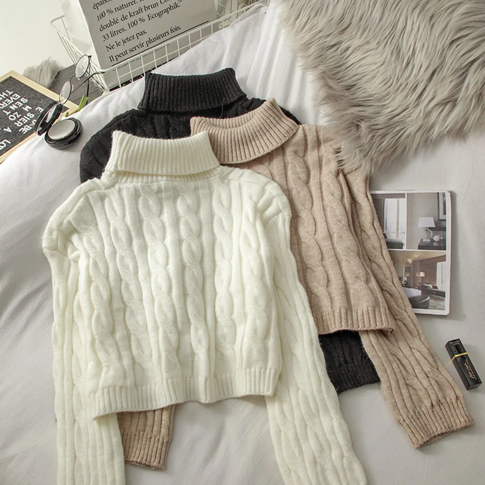 Loose Autumn Winter Sweater Women 2022 New Korean Elegant Knitted Sweater  Warm Female Pullovers Fashion Solid Tops