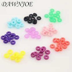 200pcs 2/3/4mm Hole Fixed Rope Bracelet Antislip Positioning  Rubber Beads Clip Safety Stopper Beads DIY Making  Jewelry Finding