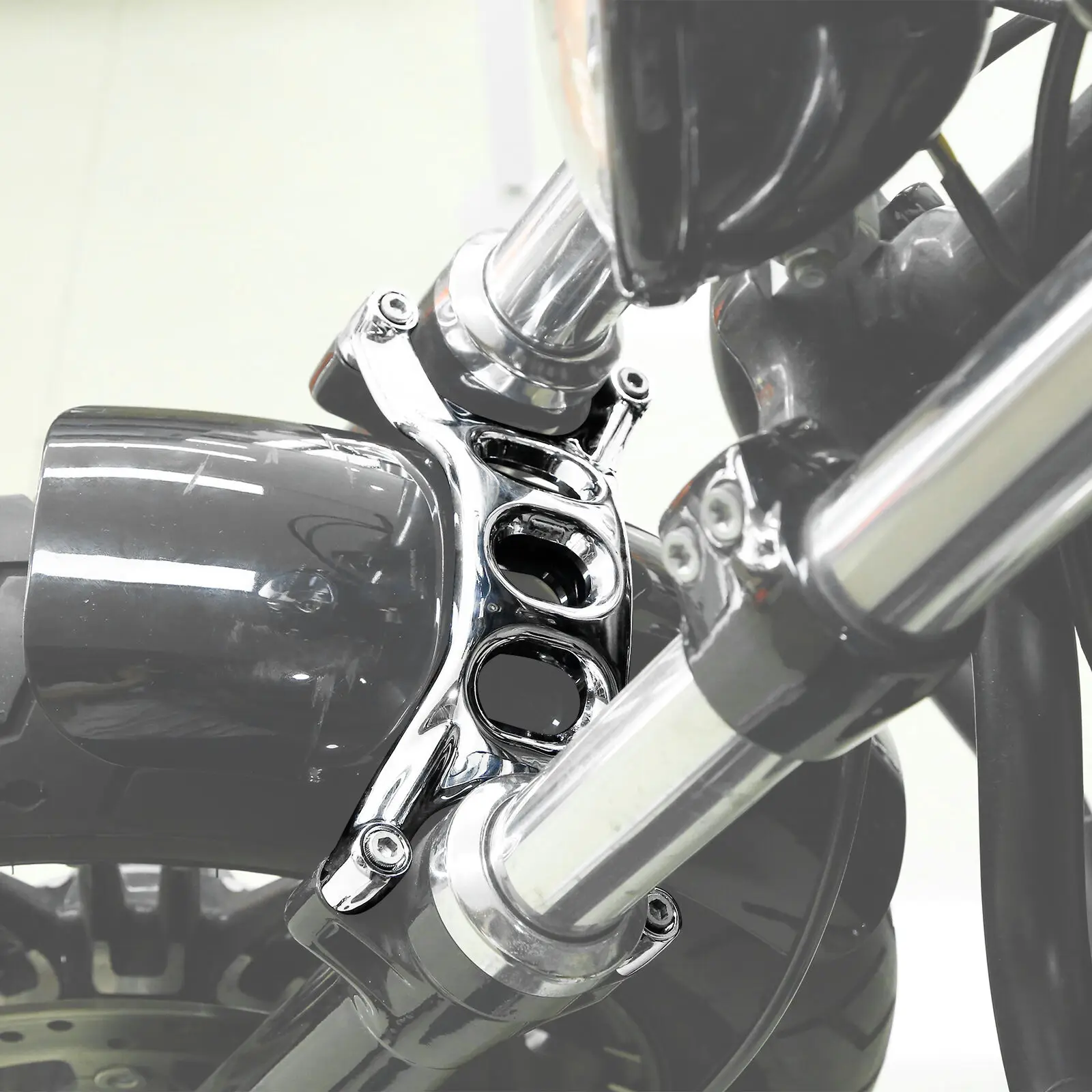 Przedni błotnik widelce motocyklowe dla Harley czterdzieści osiem 48 XL1200X 2016-2022 17 18 19 2020 21 czarny/chrom — zdjęcie 7