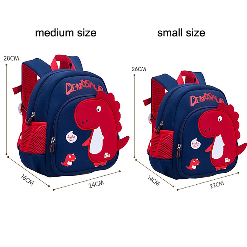 Sac à Dos Mignon en Motif de Dinosaure de Dessin Animé pour Enfant, Cartable d'École pour Garçon et Fille de 3, 4 et 6 Ans