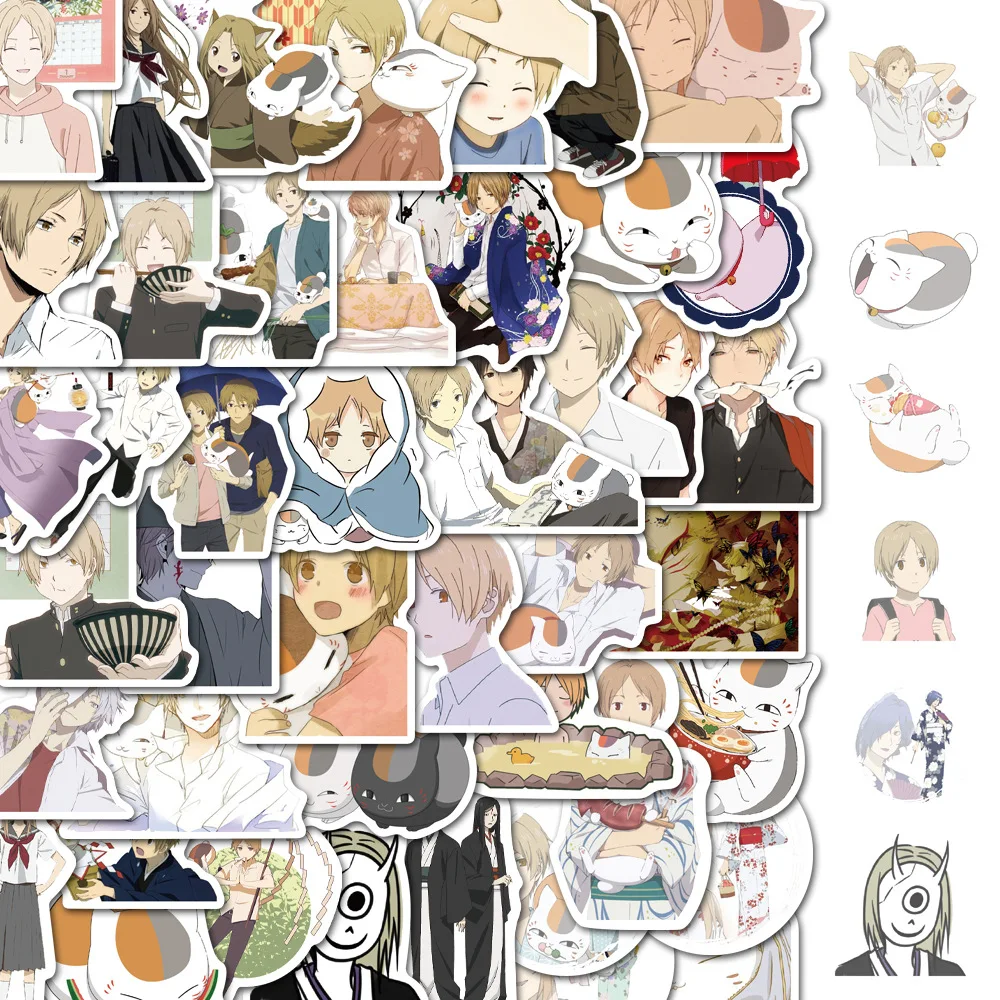 10/30/50PCS ภาพเคลื่อนไหวใหม่ Natsume บัญชีด้วยตนเองสติกเกอร์ตกแต่งโน้ตบุ๊คสติกเกอร์กันน้ำขายส่ง