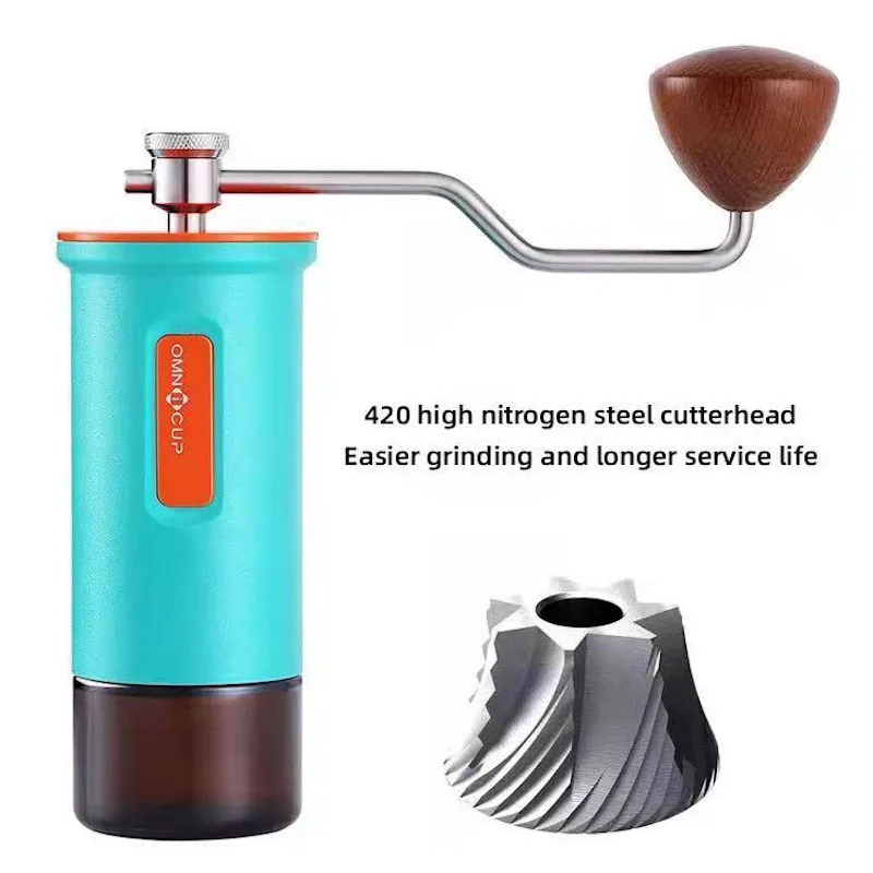 

Omnicup High Quality Manual Coffee Grinder Coffee Grinding Machine Burr Mill Grinder Mini Bean Milling Portable Kitchen Grinder