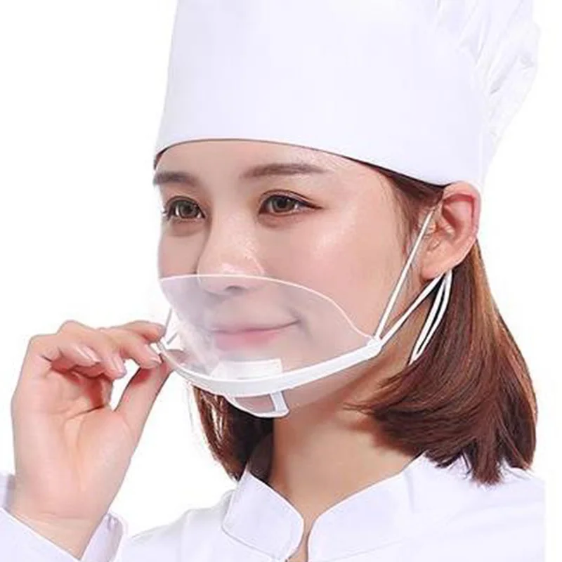 

HANRIVER Transparent mask against droplets catering food hygiene plastic kitchen restaurant spittle chef mask