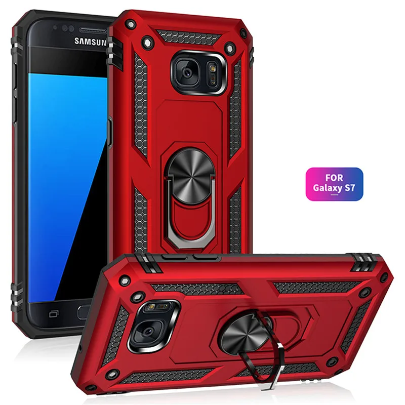 For Samsung Galaxy S7 Case Magnet Car Ring Stand Holder Cover for Samsung Galaxy S7 GalaxyS7 SM-G930F Coque Capa fundas