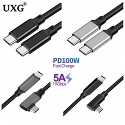 3m 5M 1M USB-C To C Cable 5A E-MARK PD100W USB 3.1 Gen2 10Gbps 4K 60Hz Video Nylon Weaving Alloy Power Line For Computer Laptops