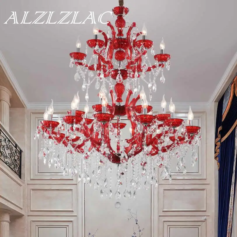 

European Style Crystal Chandelier Indoor Lighting Moderne Led Lamp Living Room Decoration Hotel Lobby Villa