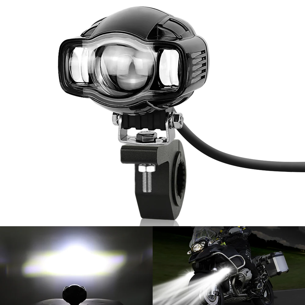 Motorcycle Lights LED Spot Light 20W Motorcycle Headlights White Fog Lamp Universal IP68 Driving Light DC 12V-80V