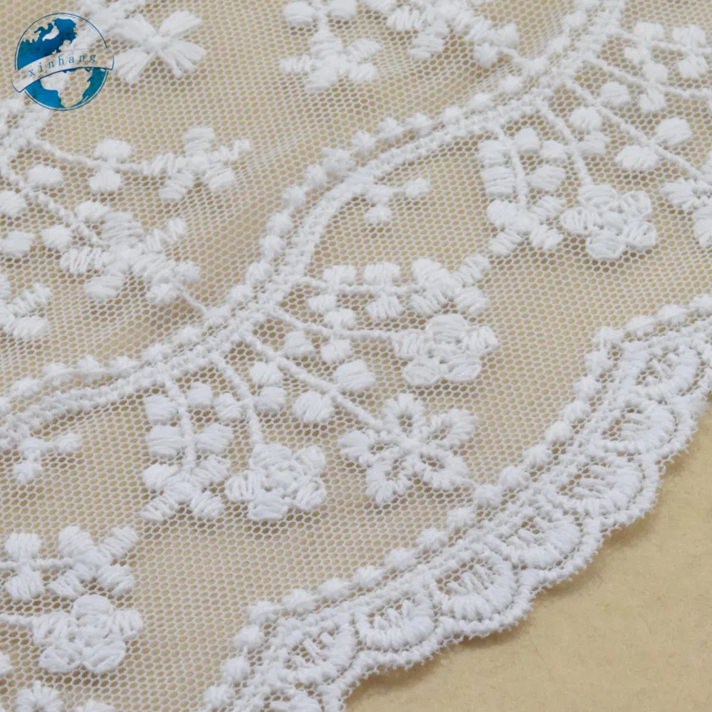 12cm Width Cotton Embroidery Sewing Ribbon Guipure Lace Trim Fabric Knitting DIY Garment Accessories Wedding Dress lace#3194