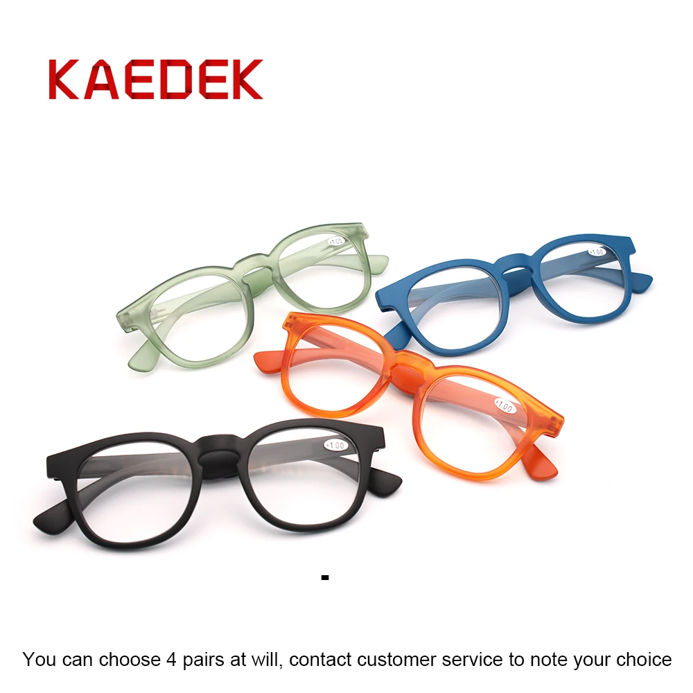 

KAEDEK 4 Sets Reading Glasses Anti Blue Ray Women Gafas de Lectura Spring Hinge Eyeglass Frames Value Package Price