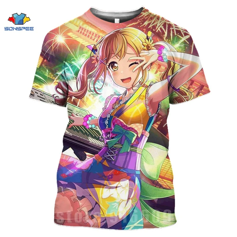 Anime T-Shirt 3D Print Sexy Girl Love Live Graphic T Shirts Men Women Idol Girl T-Shirts Harajuku Rock Tee TV Show Funny Shirts