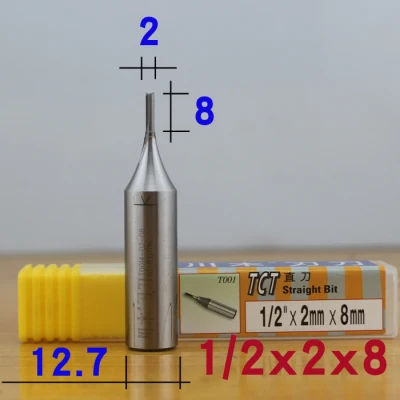 

1.5mm-4.5mm Chuanmu TCT Double Edge Straight Knife Special for MDF 1/2 Shank（12.7mm） Trimming Machine
