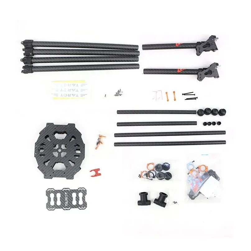 Tarot 650 3K Carbon Fiber CNC 4 Axis Aircraft Fully Folding FPV Quadcopter Frame Kit TL65B01