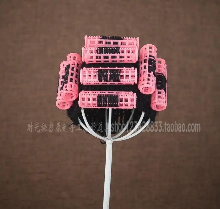 Accesorios de fotografía para recién nacido, set de edición limitada con tapa de varillas, secador de pelo eléctrico, peine, espejo, pintalabios y