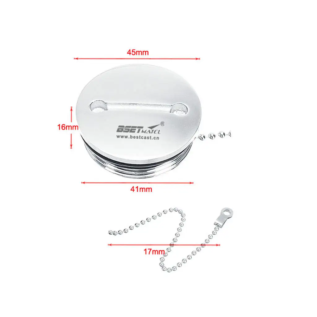 Boat Marine Deck Fill Filler Replacement Cap+Chain Gas Fuel Tank