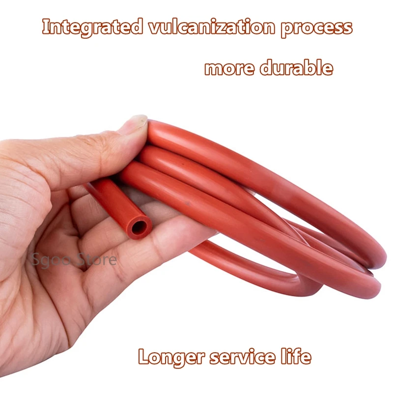 1M I.D 3~10-38mm Hi-quality Rust Red Silicone Hose Flexible Silica Gel Pipe  Food Level Safety Soft Pipe Aquarium Air Pump Hose