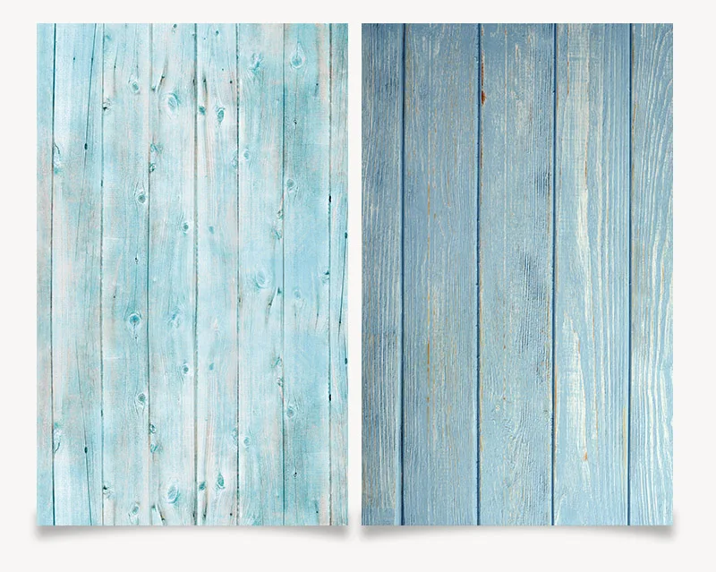 Green Blue Wood Photo Studio Backgrounds 57x87cm 2sides PVC Cover Waterproof Paper Backdrops Wood Marble Wall Printing