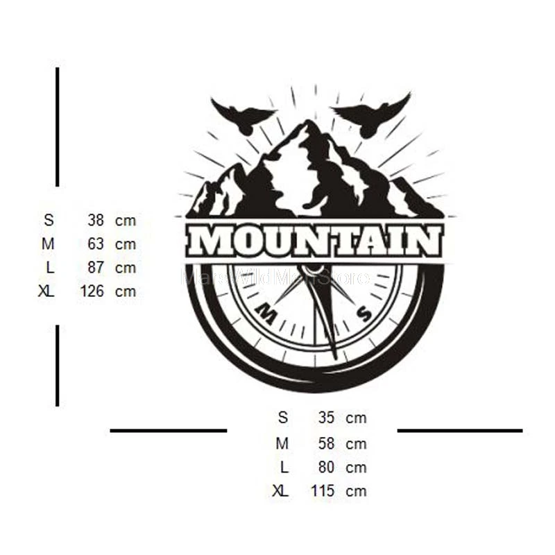 

Mountain Journey Decor Compass Eagles Outdoor Adventure Vinyl Wall Decal Living Room Sticker Art