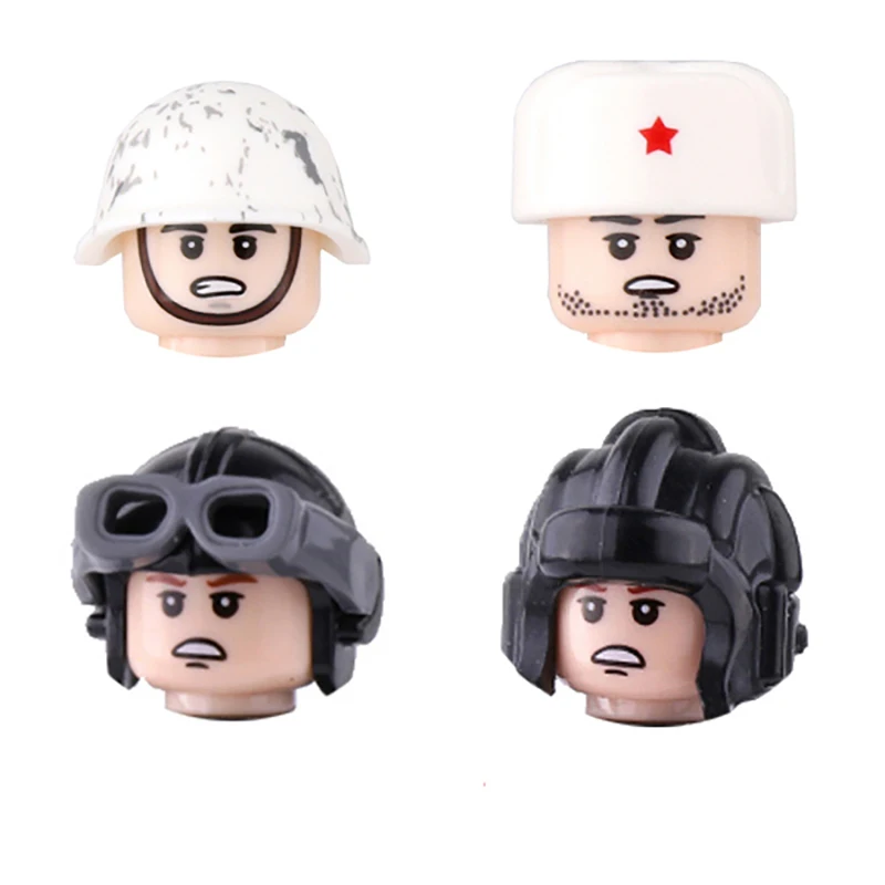 WW2 Army Soldier Figures Building Blocks Soviet Union Military Weapons Guns Poposa Parts Mini Bricks Kids Brain-training Gifts