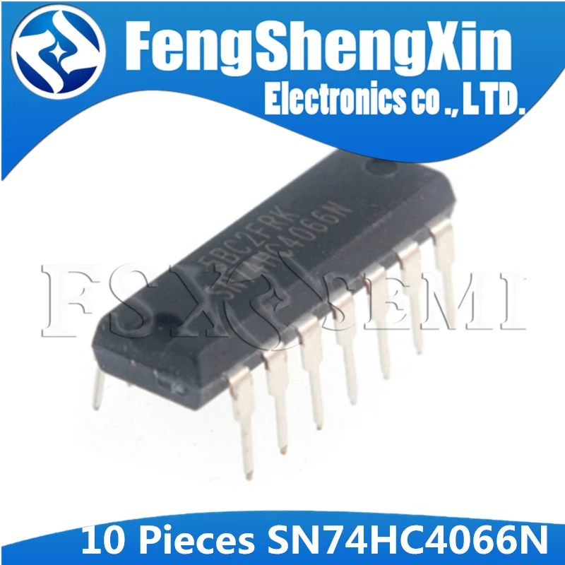 10PCS SN74HC4066N DIP14 SN74HC4066 DIP 74HC4066N 74HC4066 M74HC4066B1 HD74HC4066P MC74HC4066AN QUADRUPLE BILATERAL ANALOG SWITCH