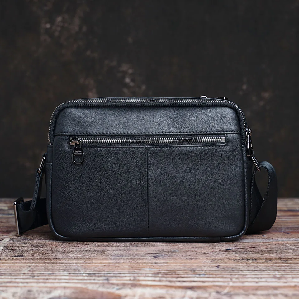 NUPUGOO Casual männer Schulter Tasche Aus Echtem Leder Klassische Umhängetasche Einfache Crossbody Hohe Qualität Leder Für 9,7 Zoll iPad – Detail 8