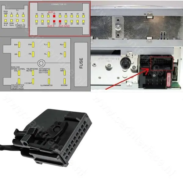 Merce.de s Benz 18 Pin kabel Aux Audio Bluetooth Audio adapter dla Mercedes BENZ Comand 2.0 punktów dostępowych W208 W210 W203 W209 W211