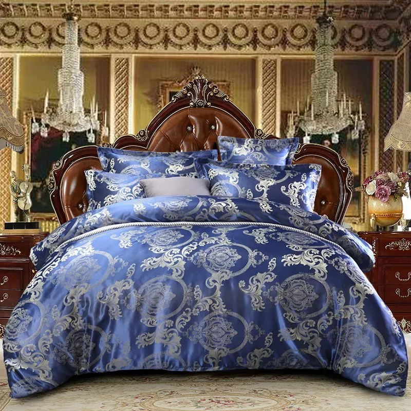 

2021 Tentel Cotton European Soft Duvet Cover Bedding Set Luxury Queen King size Bed Sheet Set Embroidery Plant Series Textiles