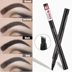 Eyebrow Pencil with 4 Claws Wild Eye Brows Waterproof Brow Tint Pen Long Lasting Professional Make-up for Women Cosmetics