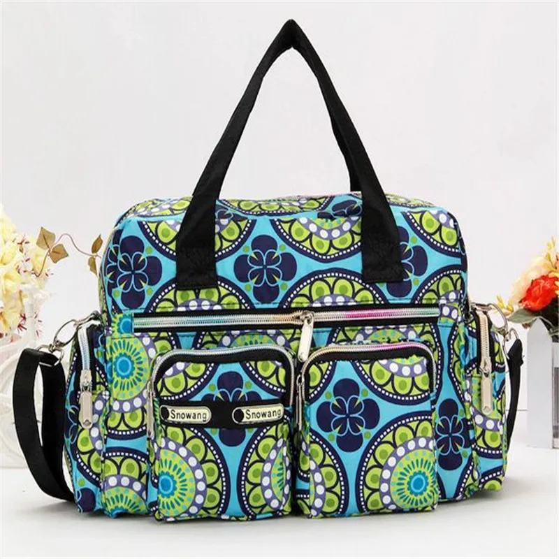 Women Handbag Casual Flower Printed  Large Capacity  Shoulder Messenger Bag  Waterproof Tote Bag Multiple Patterns Picnic Bag