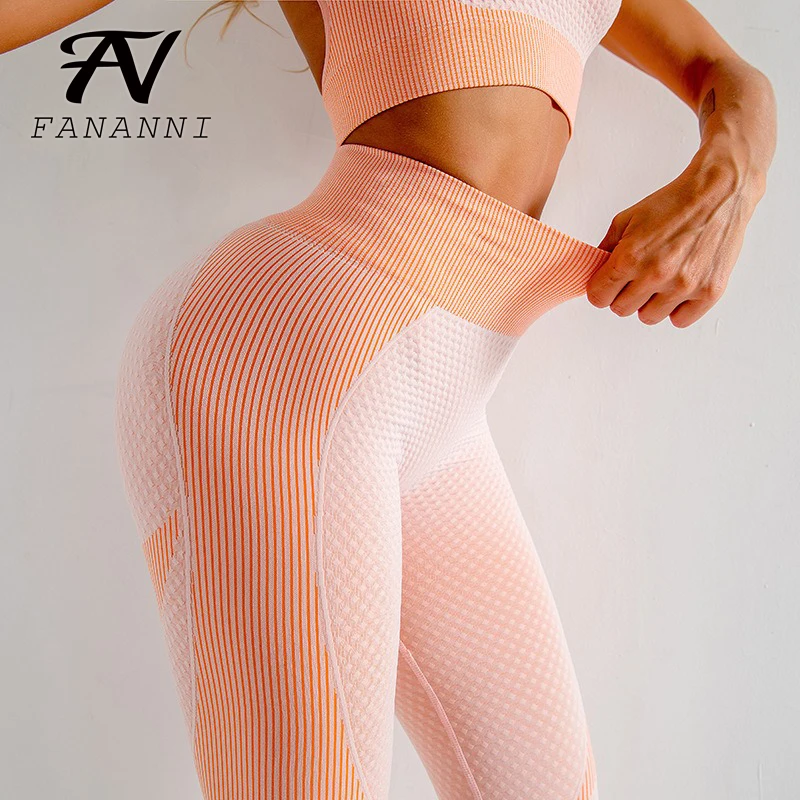 

FANANNI High Waist Fitness Pants Tight Yoga Pants Quick-Drying Sweat-Absorbent Breathable Sports Trousers