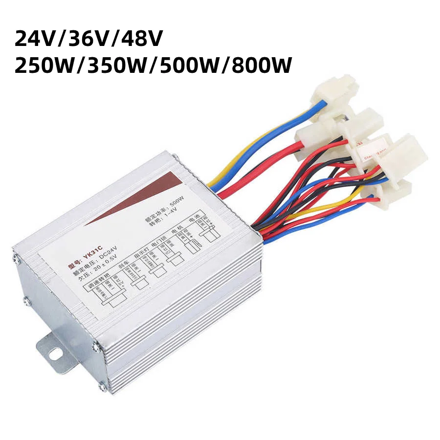 Electric Controller DC 24V/36V/48V 250W/350W/500W/800W E-Bike Motor Brushed Controller 24V Controller