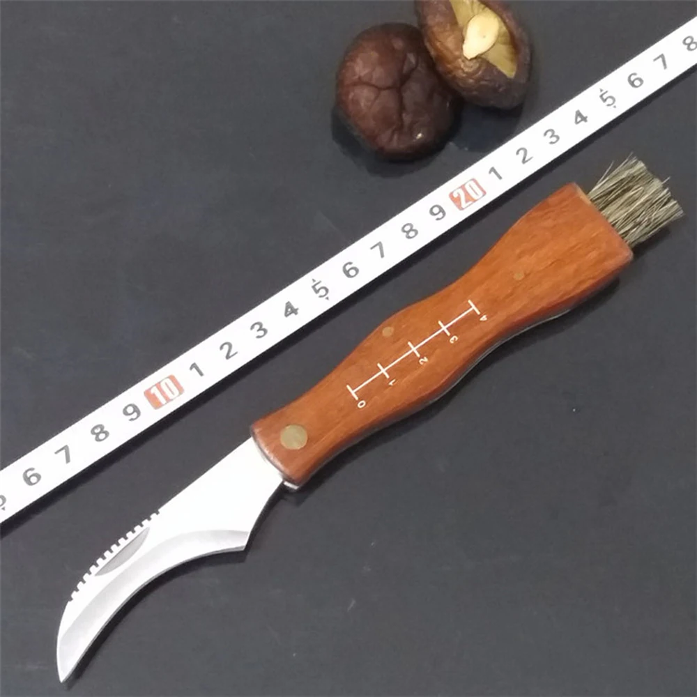 2022 Mushroom Folding Knife Rosewood Handle Outdoor Survival Camping Keychain Utility Pocket Knife EDC Tools Box Cutter