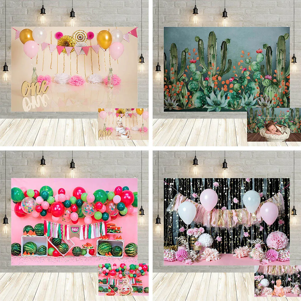 

Mehofond Boy or Girl Baby Shower 1st Birthday Background Photography Balloons Cake Smash Backdrop Photozone Photo Studio Decor