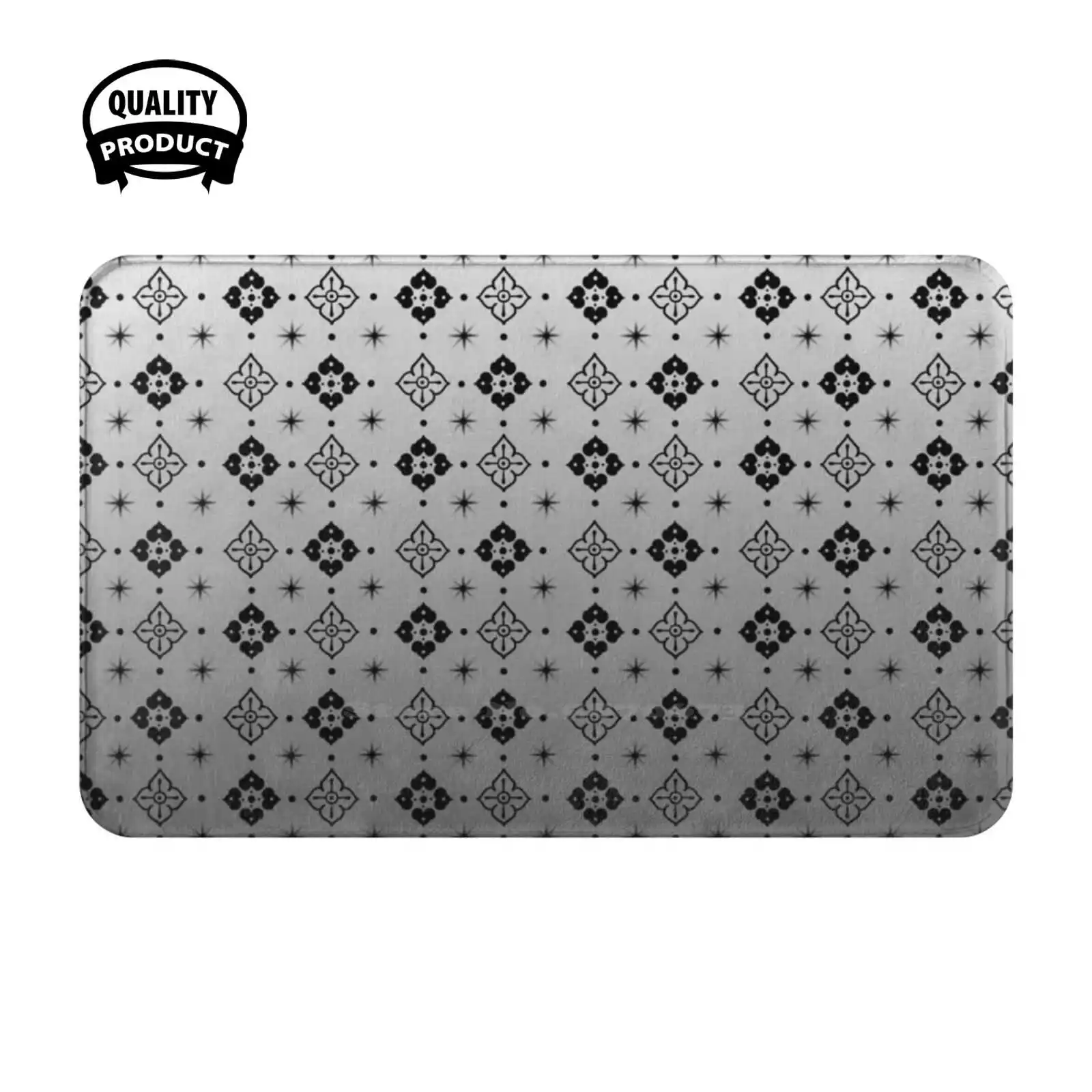 Coussin doux à motif floral, tapis de maison, polymères de porte, voiture, croix Nomibee, niveaux de gris, nickel é esthétique noir, tatouage cool, agréable