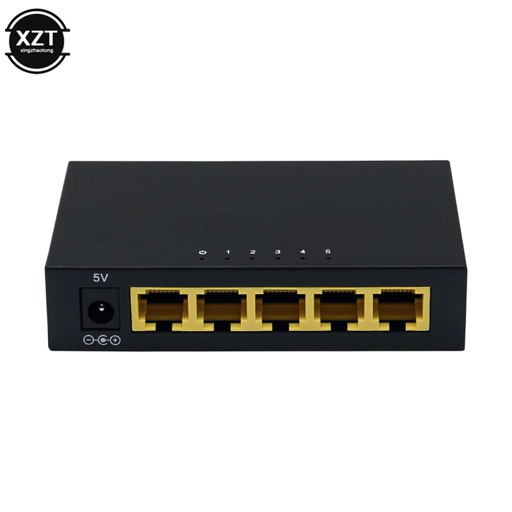 EU/US 5Port Gigabit Switch Ethernet Smart Switcher High Performance 100Mbps Ethernet Network Switch RJ45 Hub Internet Splitter