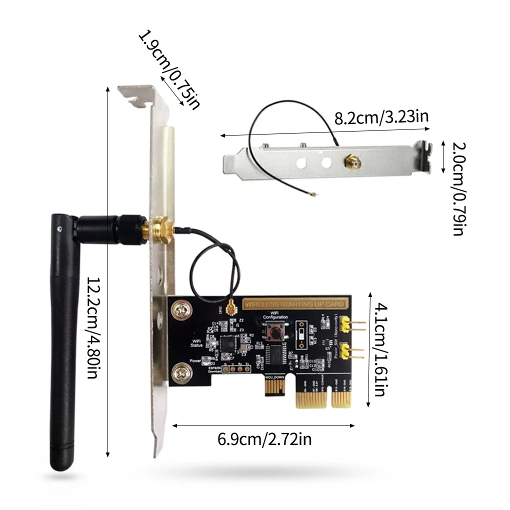 WiFi Switch Relay Module Computer Remote Control PCI-E Interface Timer Starting Up Card for Desktop PC  Single Plate