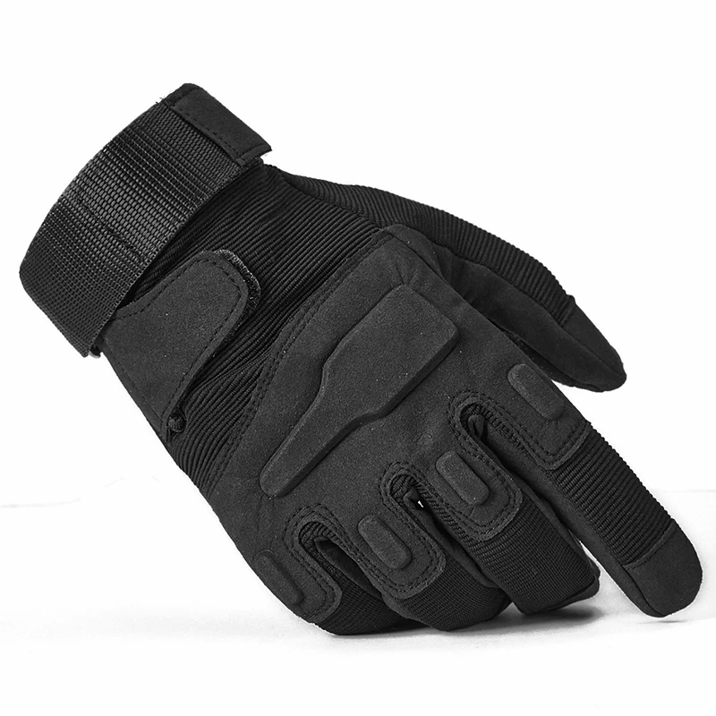 Motorcycle non-slip sweat-absorbent full-finger gloves thickened tactical anti-cut gloves