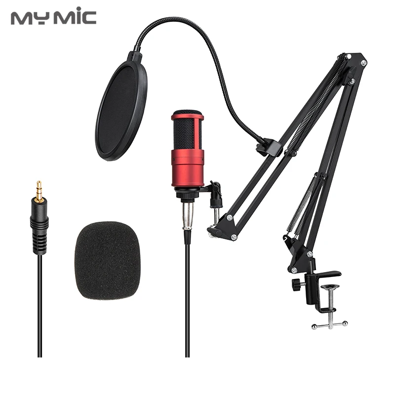 

My Mic PR200X Professional Computer Gaming Recording Studio Microphone With Adjustable Suspension Scissor Arm Stand